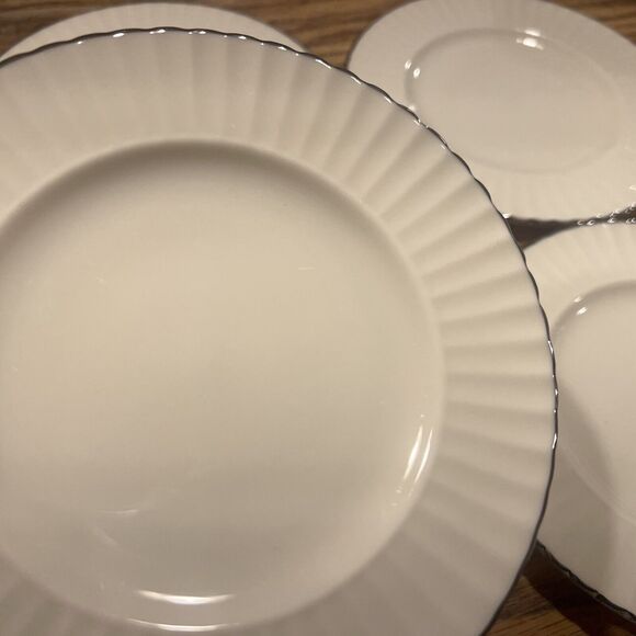 Lenox Special L148 Bread & Butter Plates SET OF FIVE Vintage PLATINUM TRIM! - Picture 2 of 8